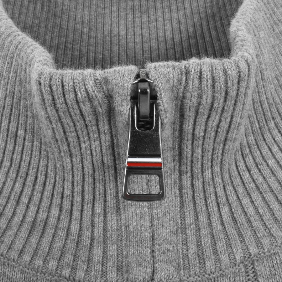 Tommy hilfiger grey quarter zip sale